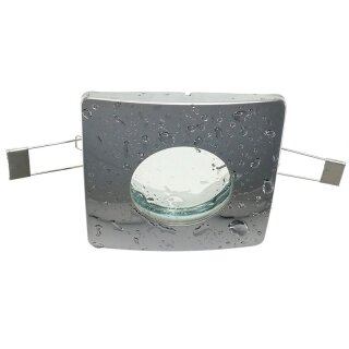 IP44 Einbaustrahler chrom eckig