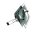 Design Einbaustrahler mit Deko-Glasscheibe Chrom eckig