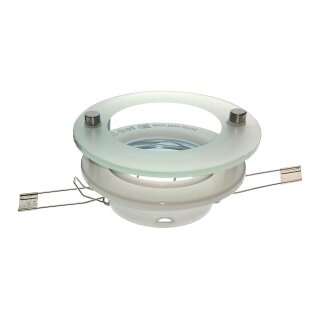 Design Einbaustrahler mit Deko-Glasscheibe weiß rund