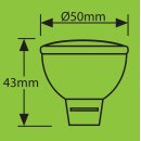 5 Watt dimmbar LED Leuchtmittel GU5.3 MR16 12 Volt
