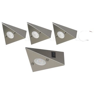 4er Set LED-Unterbauleuchte 4,8 Watt LED Modul 3000K warmweiß