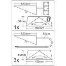 4er Set LED-Unterbauleuchte 4,8 Watt LED Modul 3000K warmweiß