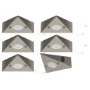 6er Set LED-Unterbauleuchte 4,8 Watt LED Modul 3000K warmweiß