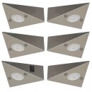 6er Set LED-Unterbauleuchte 4,8 Watt LED Modul 3000K warmweiß