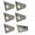 6er Set LED-Unterbauleuchte 4,8 Watt LED Modul 3000K warmweiß