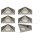 6er Set LED-Unterbauleuchte 4,8 Watt LED Modul 3000K warmweiß