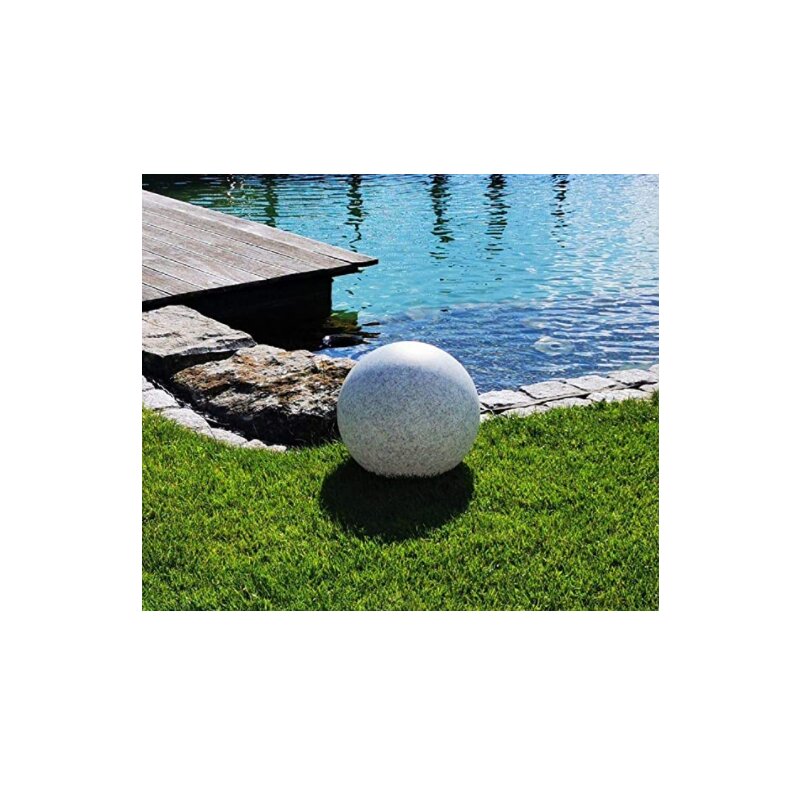 Wonder Solar Gartenkugel 25,4 Cm – Reflektierend, Grün-gelbes Wellendesign, Mit Stielboden