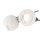TRANGO 2-flammig 1001-22D LED Deckenleuchte *OLIVIA* inkl. 2x 3-Stufen dimmbar LED Leuchtmittel 3000K warmweiß I Deckenlampe in Edelstahl-Optik mit Design Gläsern