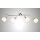 4-flammig 1001-42D LED Deckenleuchte *OLIVIA* inkl. 4x 3-Stufen dimmbar LED Leuchtmittel 3000K warmweiß I Deckenlampe in Edelstahl-Optik mit Design Gläsern, Deckenstrahler, Wohnzimmer Lampe, Spots schwenkbar