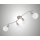 4-flammig 1001-42D LED Deckenleuchte *OLIVIA* inkl. 4x 3-Stufen dimmbar LED Leuchtmittel 3000K warmweiß I Deckenlampe in Edelstahl-Optik mit Design Gläsern, Deckenstrahler, Wohnzimmer Lampe, Spots schwenkbar
