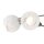 4-flammig 1001-42D LED Deckenleuchte *OLIVIA* inkl. 4x 3-Stufen dimmbar LED Leuchtmittel 3000K warmweiß I Deckenlampe in Edelstahl-Optik mit Design Gläsern, Deckenstrahler, Wohnzimmer Lampe, Spots schwenkbar