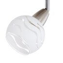 TRANGO 5-flammig 1001-52D LED Deckenleuchte * OLIVIA * inkl. 5x 3-Stufen dimmbar LED Leuchtmittel 3000K warmweiß, Deckenlampe in Edelstahl-Optik mit Design Glaslampenschirmen, Deckenstrahler, Wohnzimmer Lampe, Spots