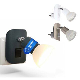 Steckerlicht mit Glasschirm & 5 Watt LED Leuchtmittel