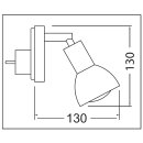 Steckerlicht mit Glasschirm & 5 Watt LED Leuchtmittel