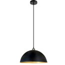 Retro Pendelleuchte mit E27 Fassung Schirm schwarz gold