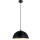 Retro Pendelleuchte mit E27 Fassung Schirm schwarz gold