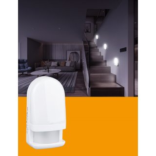 Bewegungsmelder mit € Batterie-Betrieb, Nachtlicht LED 8,99