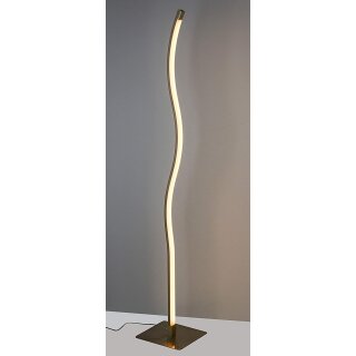 Stehlampe mit LED Modul *WAVE* 14 Watt stufenlos dimmbar nickel natt