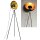 Tripod Vintage Stehleuchte schwarz-gold inkl. 1x 4 Watt E27 LED Leuchtmittel 3000K warmweiß