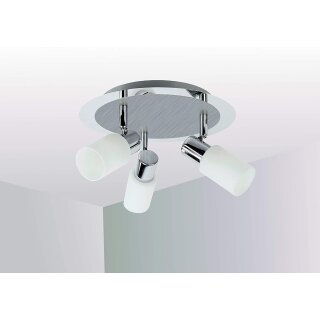 LED Deckenleuchte Rondell Chrom & Alu gebürstet *GRACE* 3-flammig inkl. Leuchtmittel