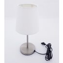 Tischleuchte mit weißem Stoffschirm...