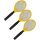 3er Pack Elektrische Fliegenklatsche gelb/orange mit Schutzgitter