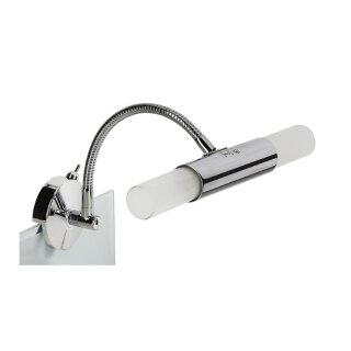 Spiegelleuchte chrom mit Schalter & G9 LED Leuchtmittel