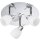 3-flammige LED Deckenstrahler *ISLA* Deckenleuchte mit Glaslampenschirm in Chrom-Optik Rondell
