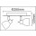 3-flammige LED Deckenstrahler *ISLA* Deckenleuchte mit Glaslampenschirm in Chrom-Optik Rondell