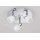 3-flammige LED Deckenstrahler *ISLA* Deckenleuchte mit Glaslampenschirm in Chrom-Optik Rondell