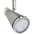 LED Deckenleuchte dimmbar in 3 Stufen nickel matt modern & chic 6-flammig