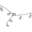 LED Deckenleuchte dimmbar in 3 Stufen nickel matt modern & chic 6-flammig
