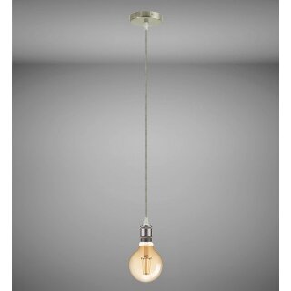 Lampenhalterung *JACOB* nickel matt inkl. E27 LED Leuchtmittel Vintage GOLD