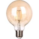 Lampenhalterung *JACOB* weiß inkl. E27 LED Leuchtmittel Vintage GOLD