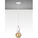 Lampenhalterung *JACOB* weiß inkl. E27 LED Leuchtmittel Vintage GOLD