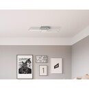LED Deckenleuchte *STRAIGHT* 4-flammig  4x 5 Watt LED Modul 3000K warm-weiß Nickel matt & Chrom