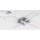 LED Deckenleuchte *STRAIGHT* 4-flammig  4x 5 Watt LED Modul 3000K warm-weiß Nickel matt & Chrom