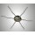 TRANGO 3133 Design LED-Deckenleuchte Serie *WAVE* 6 Flammen I dimmbar I modern & chic I in Wellenform I Deckenstrahler I 6x 5 Watt LED Modul I 6x 500 Lumen I 3000K warmweiß I Nickel matt & Chrom I Wohnzimmer Lampe I Bürolampe
