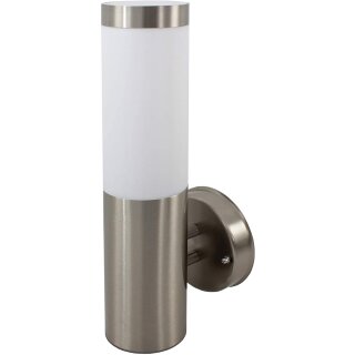 Wandleuchte Nickel matt / weiß für E27 Leuchtmittel