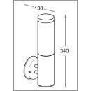 Wandleuchte Nickel matt / weiß für E27 Leuchtmittel