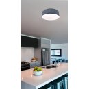 Deckenleuchte mit Sternenhimmel Stoff *GRAU* 2x E27 Fassung 380mm