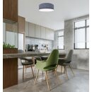 Deckenleuchte mit Sternenhimmel Stoff *GRAU* 2x E27 Fassung 380mm