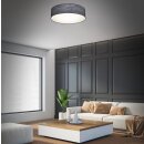 Deckenleuchte mit Sternenhimmel Stoff *SCHWARZ* 2x E27 Fassung 380mm
