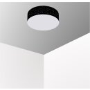 Deckenleuchte mit Sternenhimmel Stoff *SCHWARZ* 2x E27 Fassung 380mm