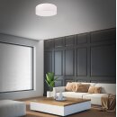 Deckenlampe *WEISS* 2x E27 Fassung 380mm Stoffbezug