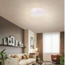 Deckenlampe *WEISS* 2x E27 Fassung 380mm Stoffbezug