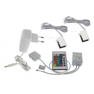 Glaskantenbeleuchtung Set mit 2 Clips