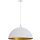 Retro Pendelleuchte mit E27 Fassung Schirm weiß gold inkl. 4 Watt LED Leuchtmittel