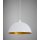 Retro Pendelleuchte mit E27 Fassung Schirm weiß gold inkl. 4 Watt LED Leuchtmittel