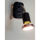 Steckerleuchte Anthrazit inkl. LED Leuchtmittel & ON/OFF Schalter